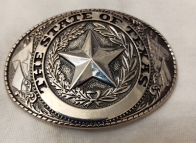 State Of Texas Silver Men's Belt Buckle Unbranded Line Star State