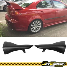 Fits 08-15 Mitsubishi Lancer Rear Bumper Lip Side Splitter Aprons Unpainted PU