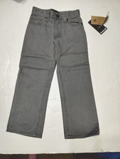 NEW Hurley 4 gray chino jeans pants '84 Slim fit straight leg boys adjust