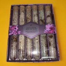 Bath Salts Set of 6 tubes Sels de Bain by Chrislie Measurable Difference NWT
