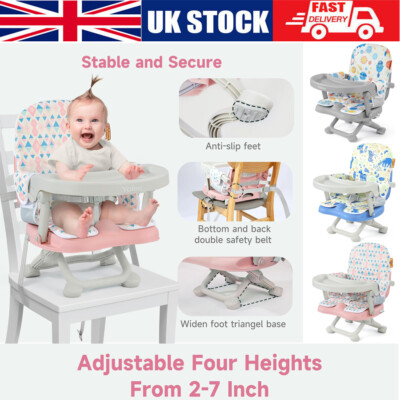 Travel Booster Seat Compact Folding High Chair Children's Baby Travel  Armchair UK