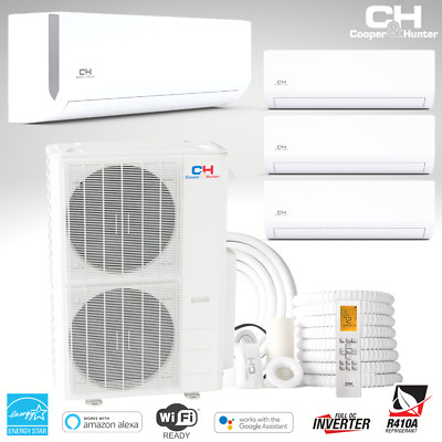 48000 BTU Four 4 Zone Mini Split Heat Pump Air Conditioner 9K+9K+18K+24K