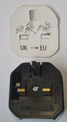 Powermaster Reisestecker Adapter UK-EU AP01 250V~13A