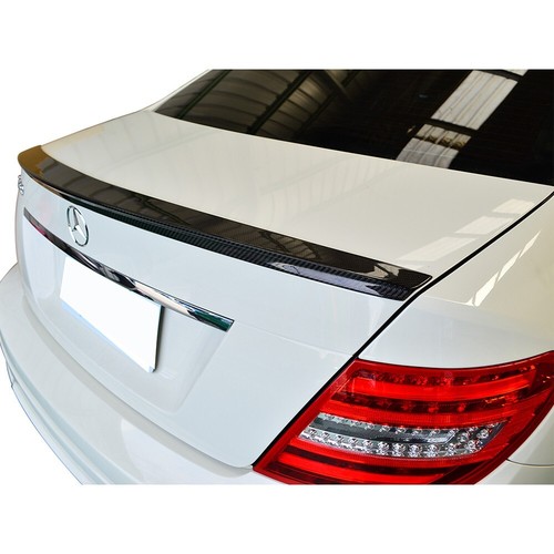 Painted Black Fit For Mercedes Benz C250 W204 D TYPE REAR TRUNK SPOILER 08-13 - Picture 2 of 4