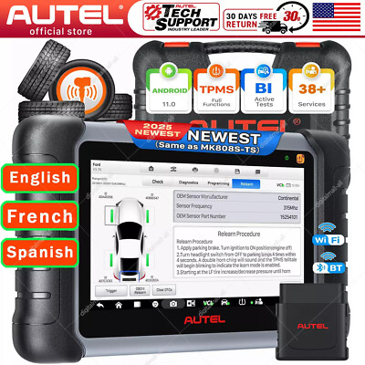 Autel MaxiCheck MX808S-TS Scanner - 2025 Professional Diagnostic Tool With TPMS & Bidirectional