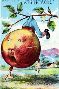 1891 CONNECTICUT STATE FAIR and RACES Meriden CT Color Lithographed Trade Card