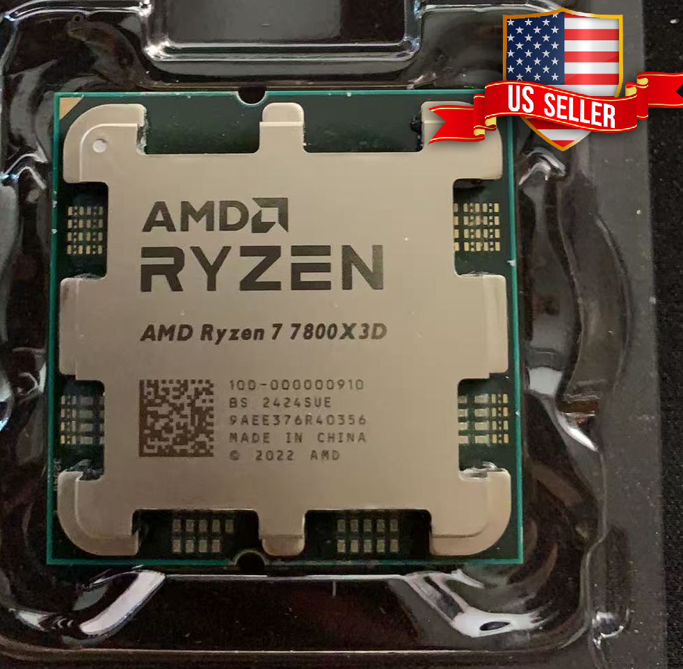 Used) AMD Ryzen 7 7800X3D 8-Core 16-Thread Socket AM5 CPU OEM Tray