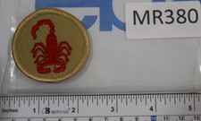 Boy Scout SCORPION Patrol Round Uniform Shirt Patch Red Tan MR380