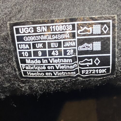 UGG Australia Herren Größe 10 Schwarz Miwo Niedrig Mono Sneaker Turnschuhe 1108038 - Bild 9 von 10