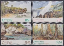 F-EX37845 CHRISTMAS IS MNH 1993 TREE FORESTS BEACH ART PAINTING.