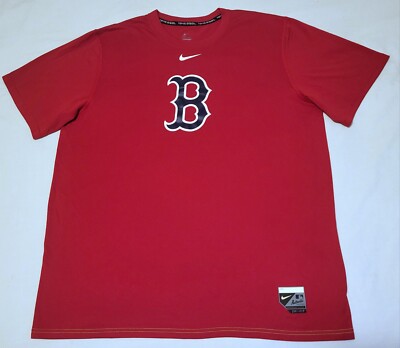 Nike BSBL Dri-Fit Boston Red Sox MLB Authentic red T-shirt Adult Men's  LARGE L