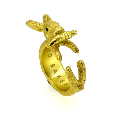 Ted Baker Rabbit Bunny offener Ring UK N Gold UVP37  (tbj3319-32-03) OVP