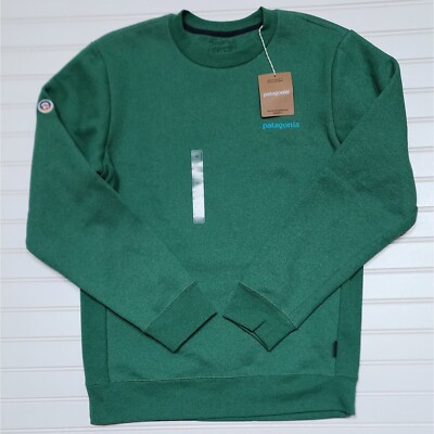 Patagonia Fitz Roy Icon Uprisal Crew Sweatshirt Gather Green Mens Size XS NWT
