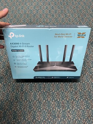 NIB TP-Link AX3000 Dual Band Gigabit Wi-Fi 6 Router,USB 3.0, Archer AX55, Wirele