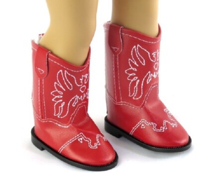 Footwear, Sassy & Trendy, American Eagle Western Boots, ''Red'', for 18-Inch Dolls