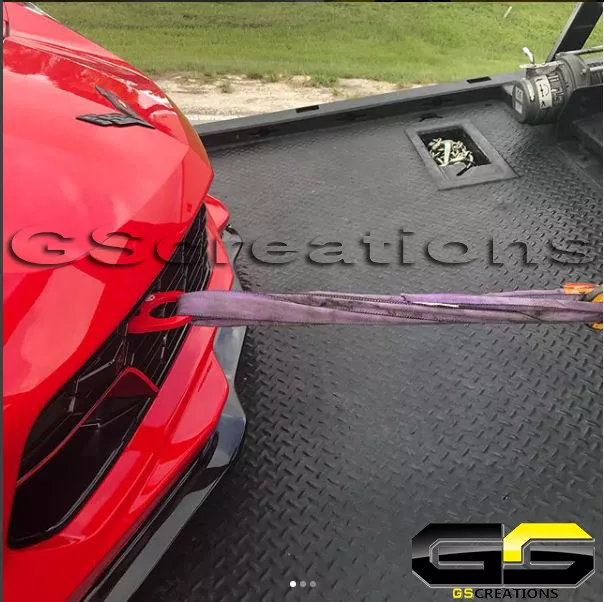 C7 Stingray / Z06 / ZR1 / Grand Sport Corvette Front Tow Hook GT4 Style Red