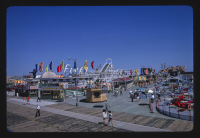 Morey's and Hunt's Piers Wildwood New Jersey 1980s Historic Old Photo 1