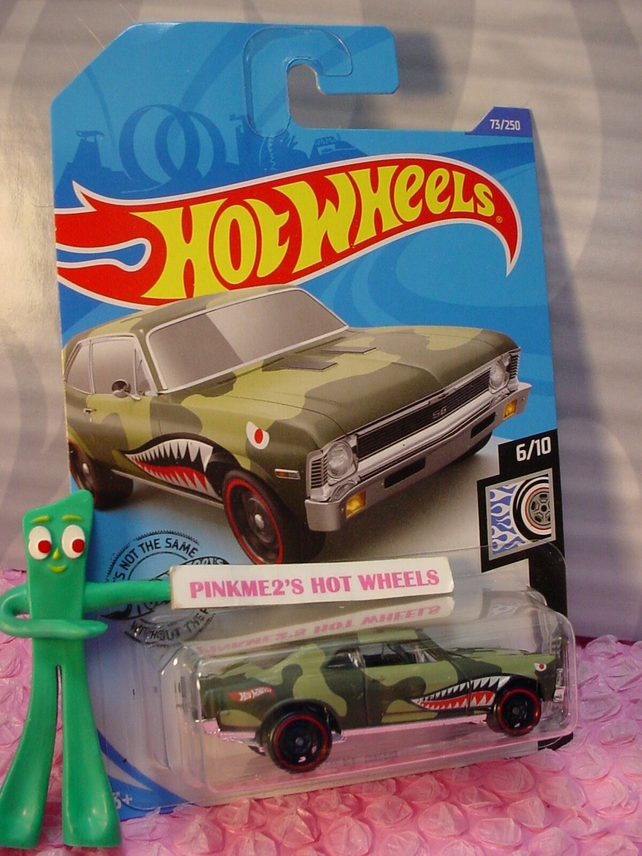 2020 i Hot Wheels '68 CHEVY NOVA #73 ✰Army Green Camo;red