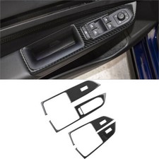 Cubierta de panel de interruptor de elevación de ventana de fibra de carbono 4 piezas para Volkswagen Golf 2021