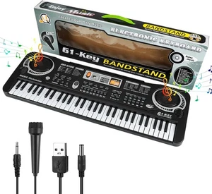 Clavier pour piano, 61 clavier électronique débutant pour les enfants avec mode d'enseignement,
