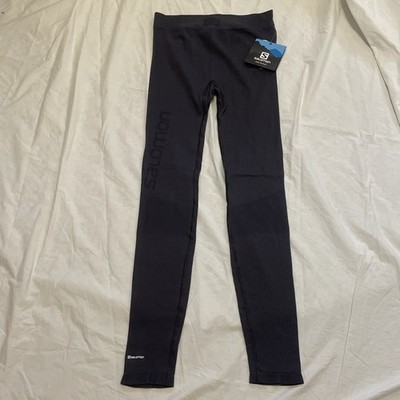 Salomon essential warm seamless tights Women s Medium Ebony NWT