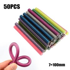 50pcs 7x100mm Colored Hot Glue with Glitter for Electronic Assembly Work 0.20 per stick