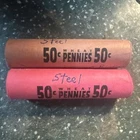 Roll of (50) Mixed 1943 P-D-S Lincoln Wheat Steel Cents | AVERAGE CIRCULATED