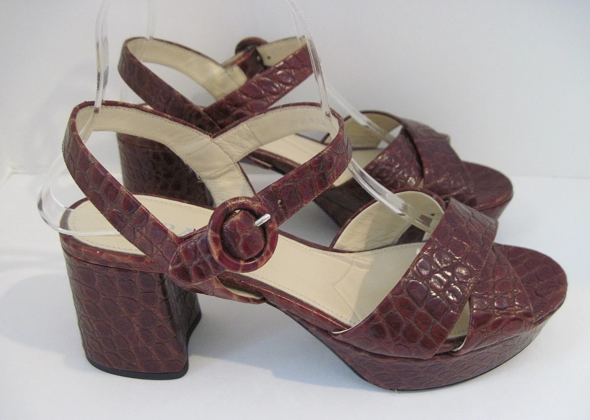 PRADA Block Brown Heels for Women for sale | eBay