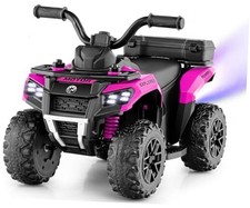 Kids ATV with Spray Function, Remote Control, Storage Trunk, 6V Toddler Pink