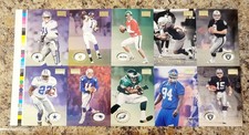 UNCUT TEST SHEET EMMITT SMITH DEION SANDERS WARREN MOON DREW BLEDSOE HOSTETLER 