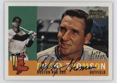 2001 Topps Team Topps Legends Bobby Thomson #TT43F Auto d7j