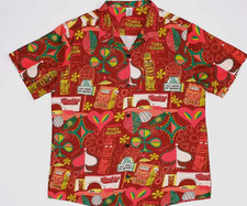 Frankie  s Tiki Room Las Vegas Hawaiian Shirt Men - Polynesian Aloha Short