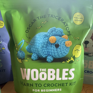 The Woobles Oscar the Triceratops Learn to Crochet Kit for Beginners