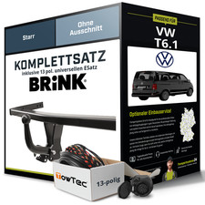 Für VW T6.1 Kasten,Bus Anhängerkupplung starr +eSatz 13pol uni 10.2019-jetzt NEU