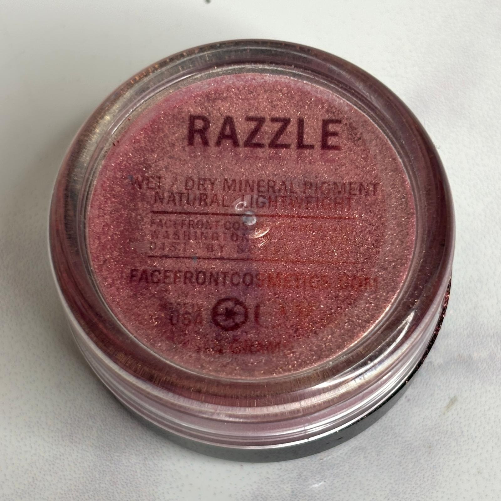 FaceFront Paint Me PERFECT Loose Mineral Eye Pigment Shadow RAZZLE Gold-Pink 5g