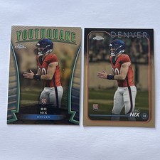2024 Topps Chrome Bo Nix Rookie RC #Y-16 Youthquake Insert & Base #206
