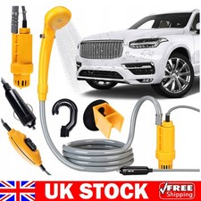 UK Electric Shower Adjustable Water Pressure Portable For Camping Travelling Car
