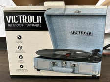 Victrola Journey Suitcase Record Player - Light Denim Blue