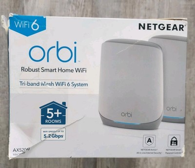 NETGEAR | Orbi 750 Series AX5200 Tri-Band Mesh Wi-Fi 6 System (2PK) | White