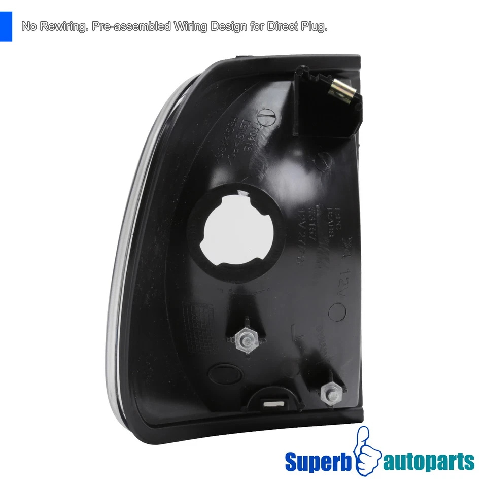 Fits 1997-2003 Ford F150 Expedition Corner Lamps Turn Signal Lights Black - Изображение 4 из 4