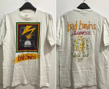 Bad Brains World Tour '89 2 Sided White Short Sleeve T shirt Classic Style