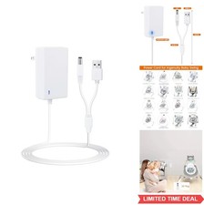 Baby Swing Power Cord 6.6ft USB A DC Charger for InLighten Simple Comfort