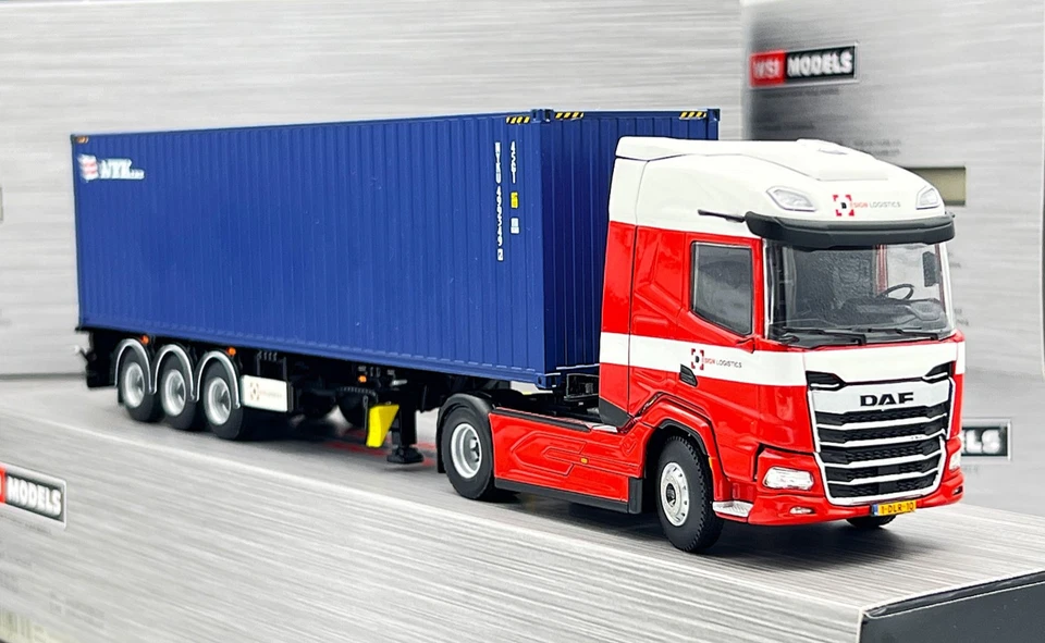 DAF XF SH MY25 flex trailer+40ft container "Design Logistics" WSI truck models - Image 3 of 4