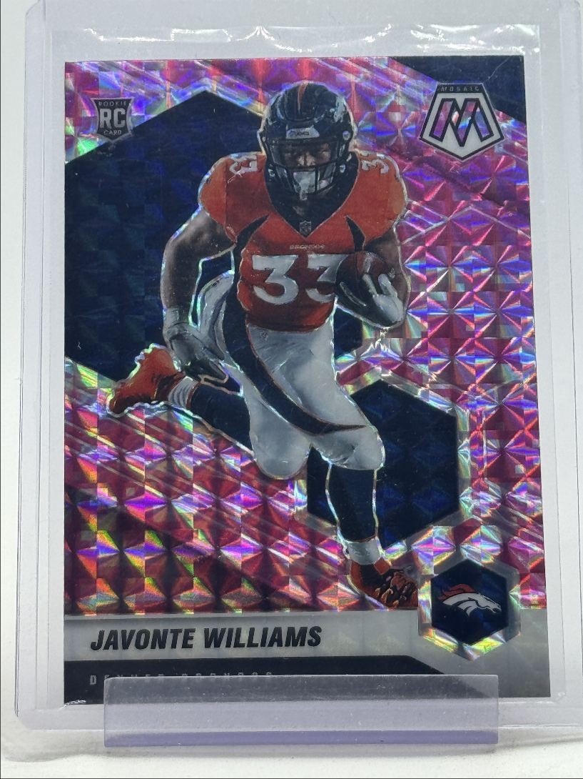 JAVONTE WILLIAMS 2021 MOSAIC ROOKIE CAMO PINK MOSAIC PRIZM #315 RC Q2956