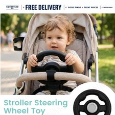 Universal Pretend Steering Wheel for Strollers  Carts, Detachable Kids Toy