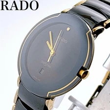 Rado Diastar 129.0300.3 Quartz Date Watch Ceramic Dial 1.26in Wrist 6.69in