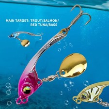 4PCS Metal VIB Lure Tail Long Cast Bait Spoon for Bass Trout Pike