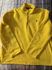 Polo Ralph Lauren Performance yellow 1/4 zip fleece pullover
