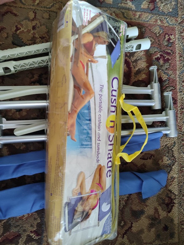 Portable Cush N Shade Cushion For Sunbed Lounger Sun Shade Foldable Lightweight