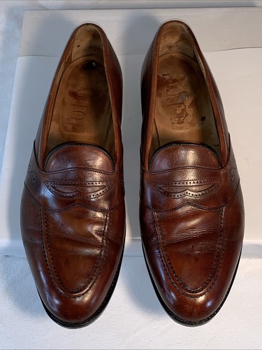To Boot New York Camel Dark Brown Leather Loafer US 11 Men's Made Italy England - Picture 2 of 24